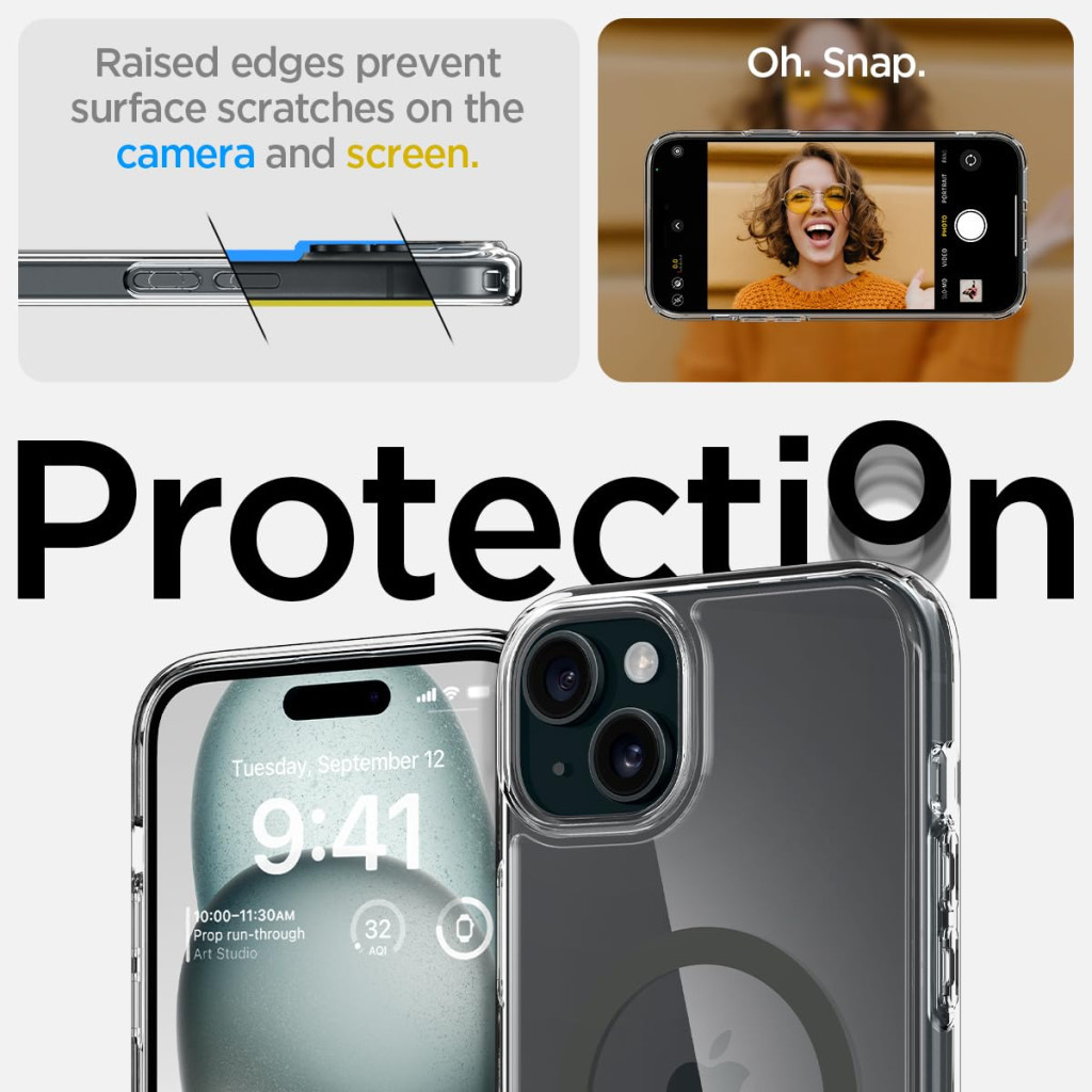 Чохол до мобільного телефона Spigen Apple iPhone 15 Ultra Hybrid MagFit Graphite (ACS06804) - изображение 7