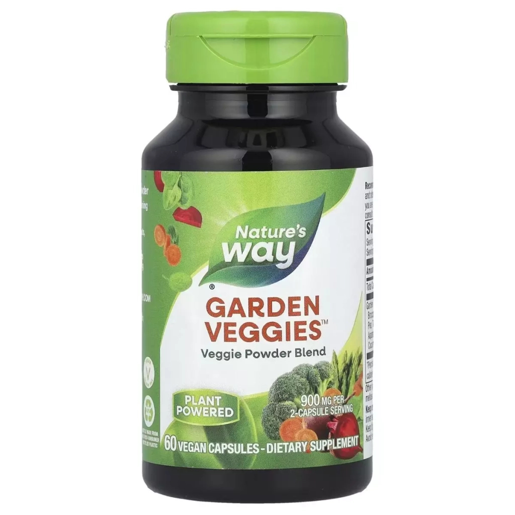 Вітамін Nature's Way Овочева суміш, 900 мг, Garden Veggies, 60 вегетаріанських капсул (NWY-14793) - зображення 1