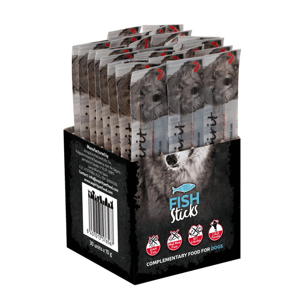 Ласощі для собак Alpha Spirit DOG Sticks Fish напіввологі з риби, палички 300 г (8437013576567) - зображення 1