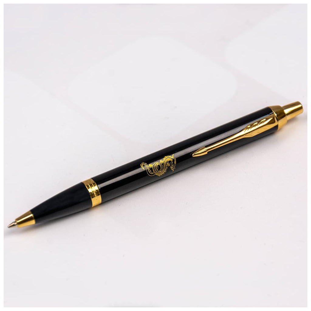 Ручка кулькова Parker IM 17 ZODIAC Black GT BP Дерев'яний Дракон (22032_Z302y) - зображення 4