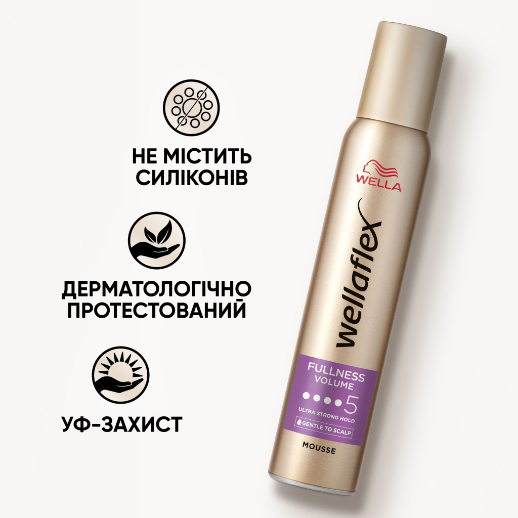 Мус для волосся WellaFlex Об'єм для тонкого волосся Суперсильна фіксація 200 мл (4064666230894/4056800912483) - зображення 6