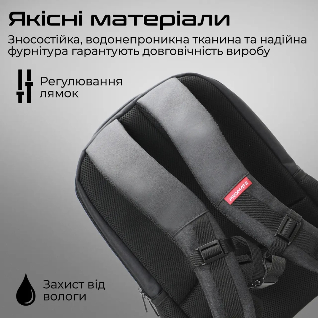 Рюкзак для ноутбука Promate 15.6" Satchel-BP Black (satchel-bp.black) - зображення 6