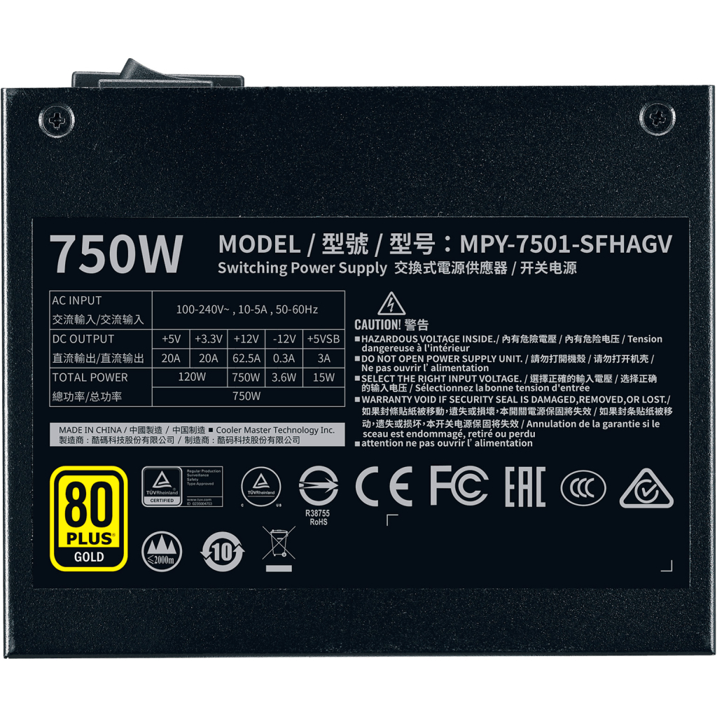 Блок живлення CoolerMaster 750W V750 SFX (MPY-7501-SFHAGV-UK) - зображення 5