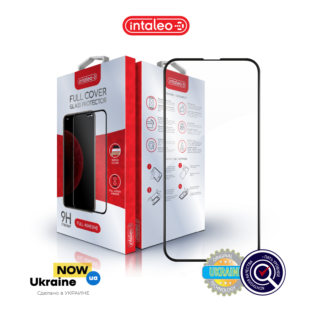 Скло захисне Intaleo Full Glue ESD Apple Iphone 13/13 Pro (1283126535598) - зображення 1