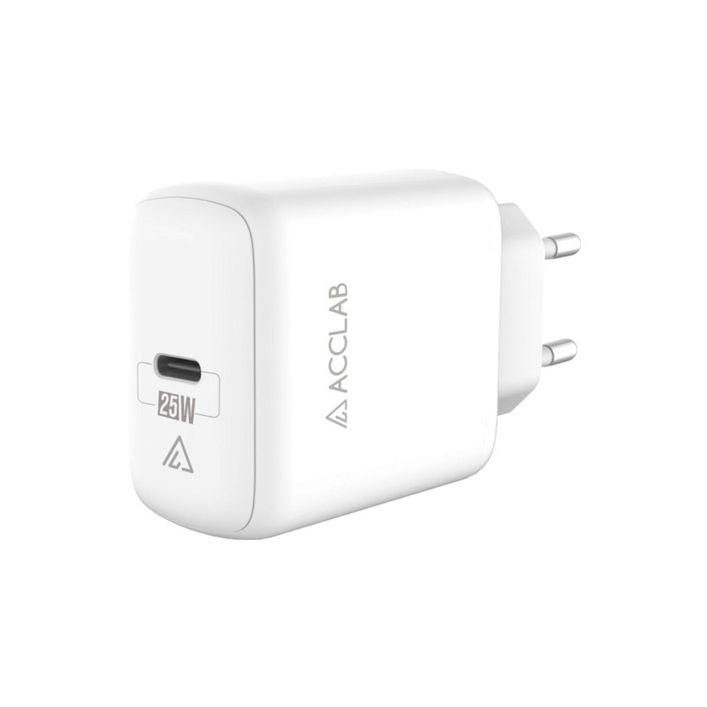 Зарядний пристрій ACCLAB AL-TC125 1хType-C 5В/3A/25W QC/PD3.0 (1283126538841) - зображення 1