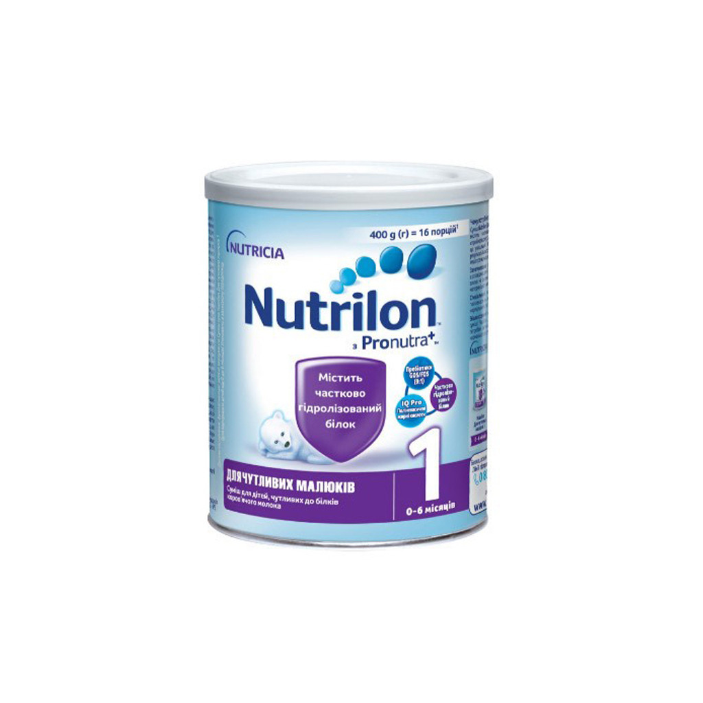 Дитяча суміш Nutrilon 1 Нутрілон для чутливих малюків 400 г (8718117612802) - зображення 1