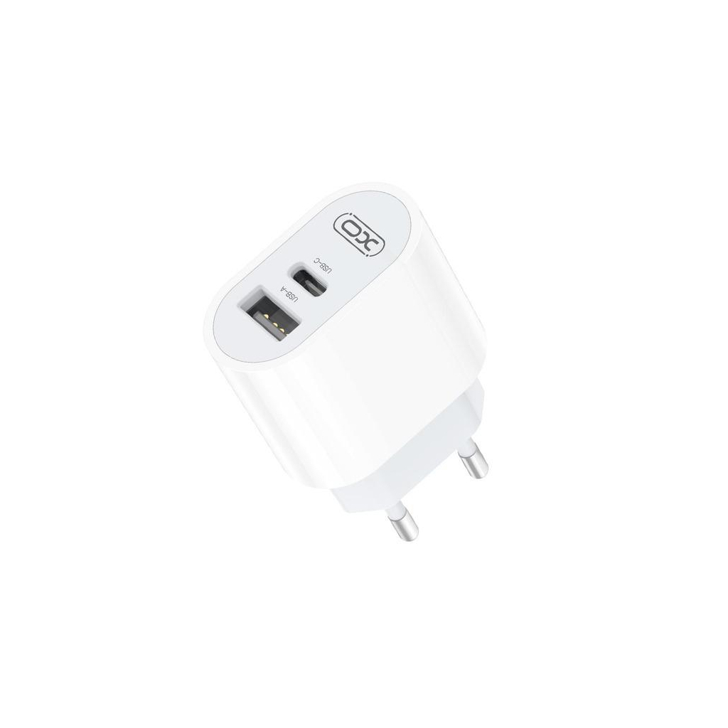 Зарядний пристрій XO L97 (1Type-C/1USB/2.4A) + Type-C - Type-C White (XO-L97-TC) - зображення 3