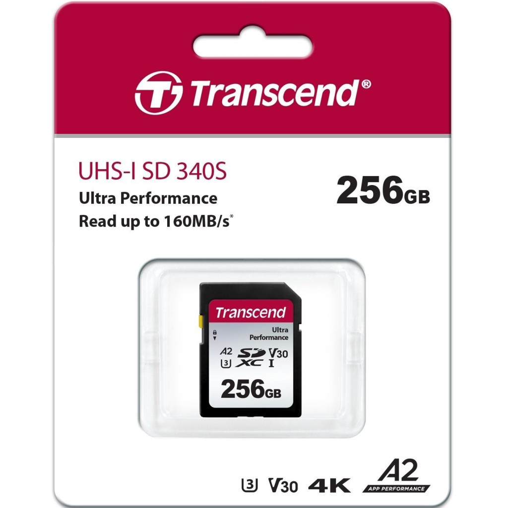Карта пам'яті Transcend 256GB SD class 10 UHS-I U3 4K (TS256GSDC340S) - изображение 5