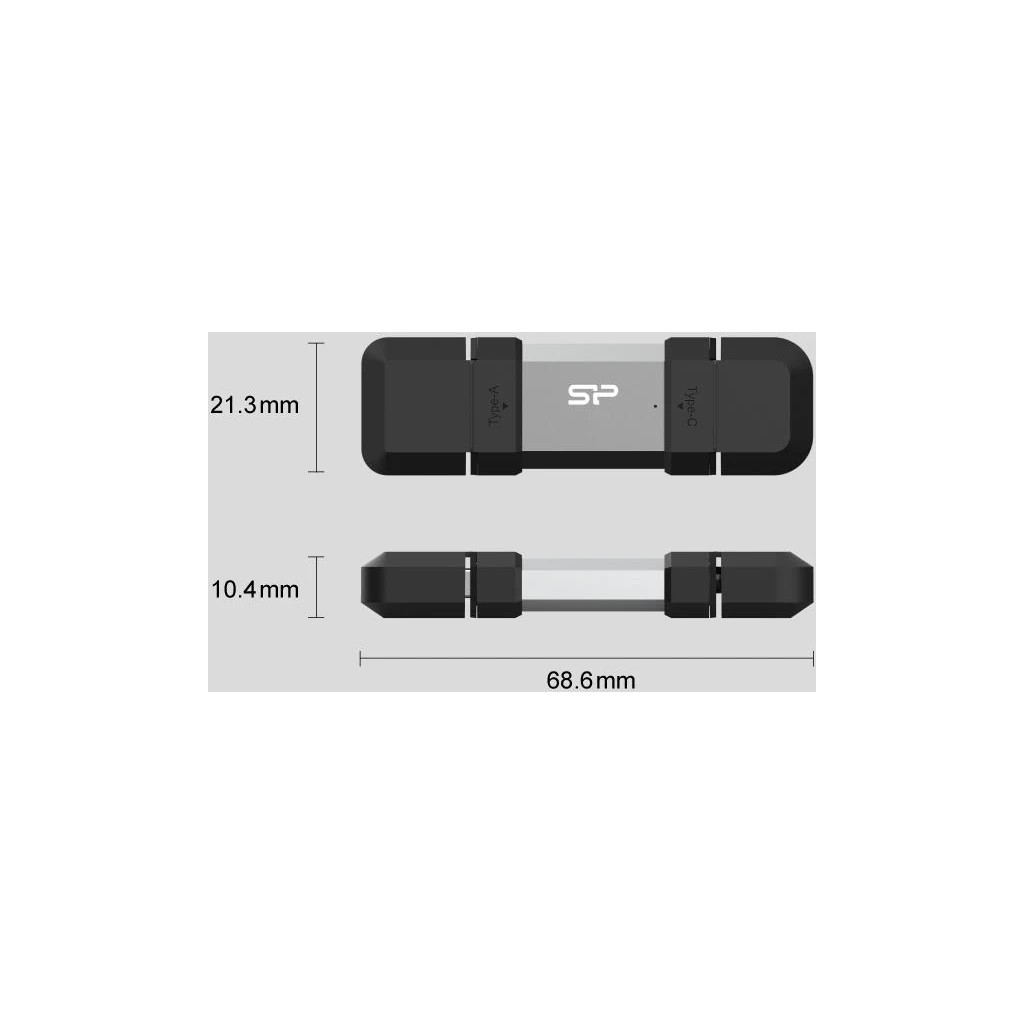 USB флеш накопичувач Silicon Power USB 64G USB 3.2 + Type-C Mobile C51 (SP064GBUC3C51V1S) - зображення 5