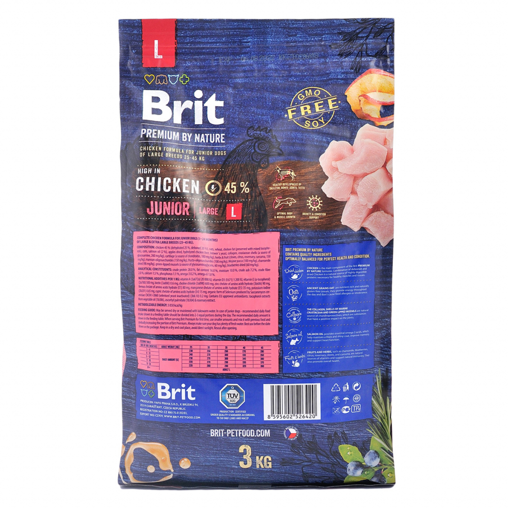 Сухий корм для собак Brit Premium Dog Junior L 3 кг (8595602526420) - зображення 3