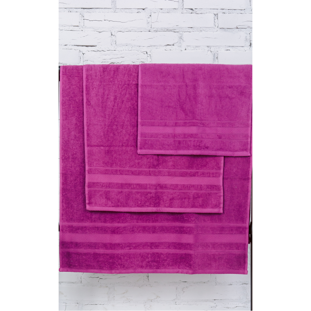 Рушник MirSon набір банних 5081 Elite SoftNess Plum 50х90, 70х140, 100х150 (2200003961010) - зображення 3