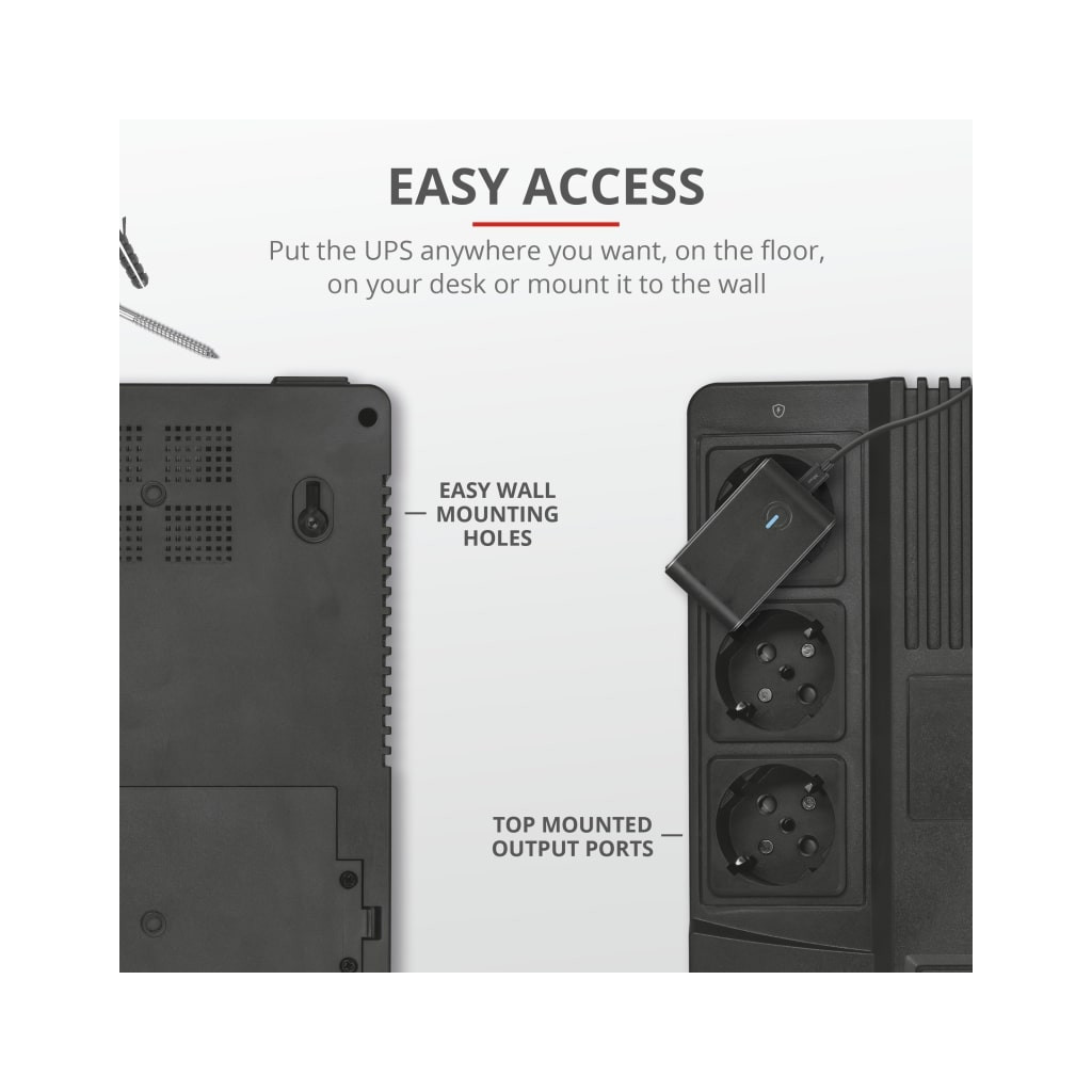 Пристрій безперебійного живлення Trust Maxxon 800VA UPS (23326_TRUST) - зображення 5