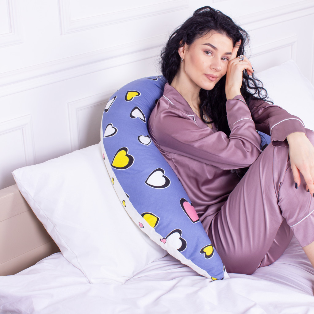 Подушка MirSon для вагітних та годування №8320 Print Line 17-0143 Mayya Бязь 30х170х20 см (2200006200451) - изображение 6