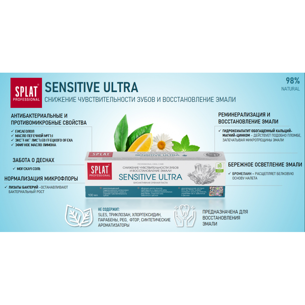 Зубна паста Splat Professional Sensitive Ultra 100 мл (4603014008466) - зображення 3