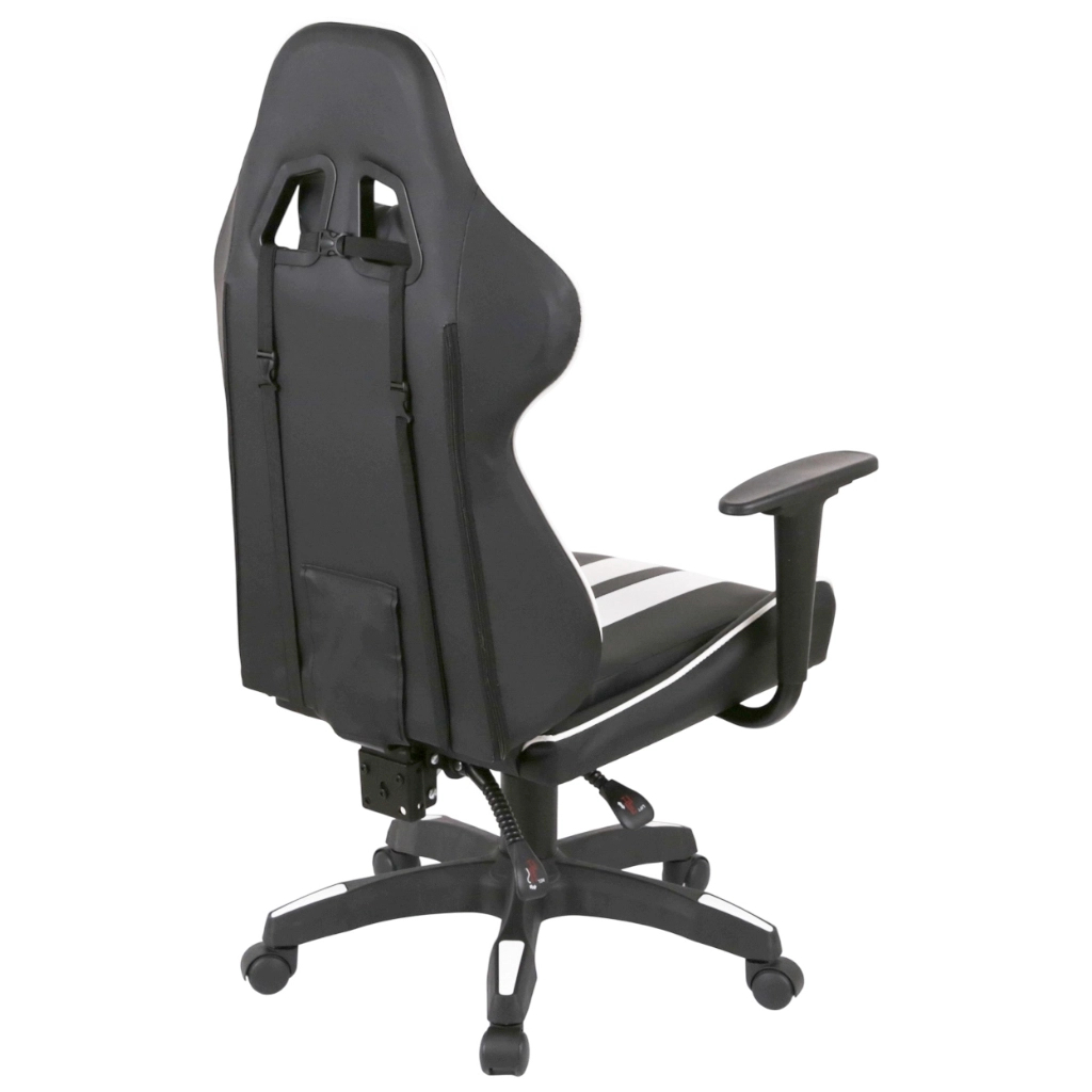 Крісло ігрове Аклас Стрік Light ANF Білий (PU-чорний/білий) (00160343) - зображення 4