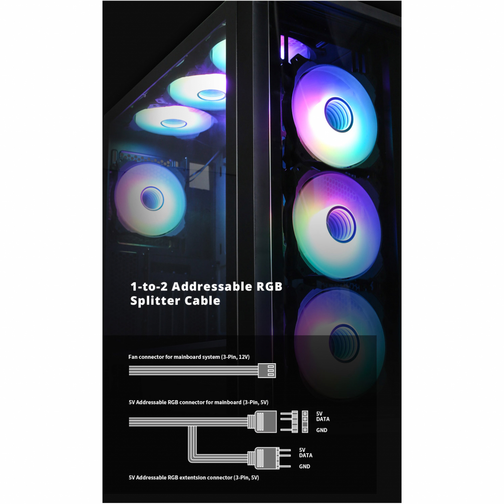 Кулер до корпусу Zalman Infinity Mirror ARGB (ZM-IF120A3) - зображення 8