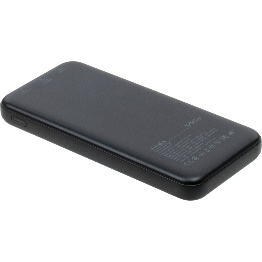 Батарея універсальна Vinga 10000 mAh 22.5W Display Black (VPBB1022) - зображення 5