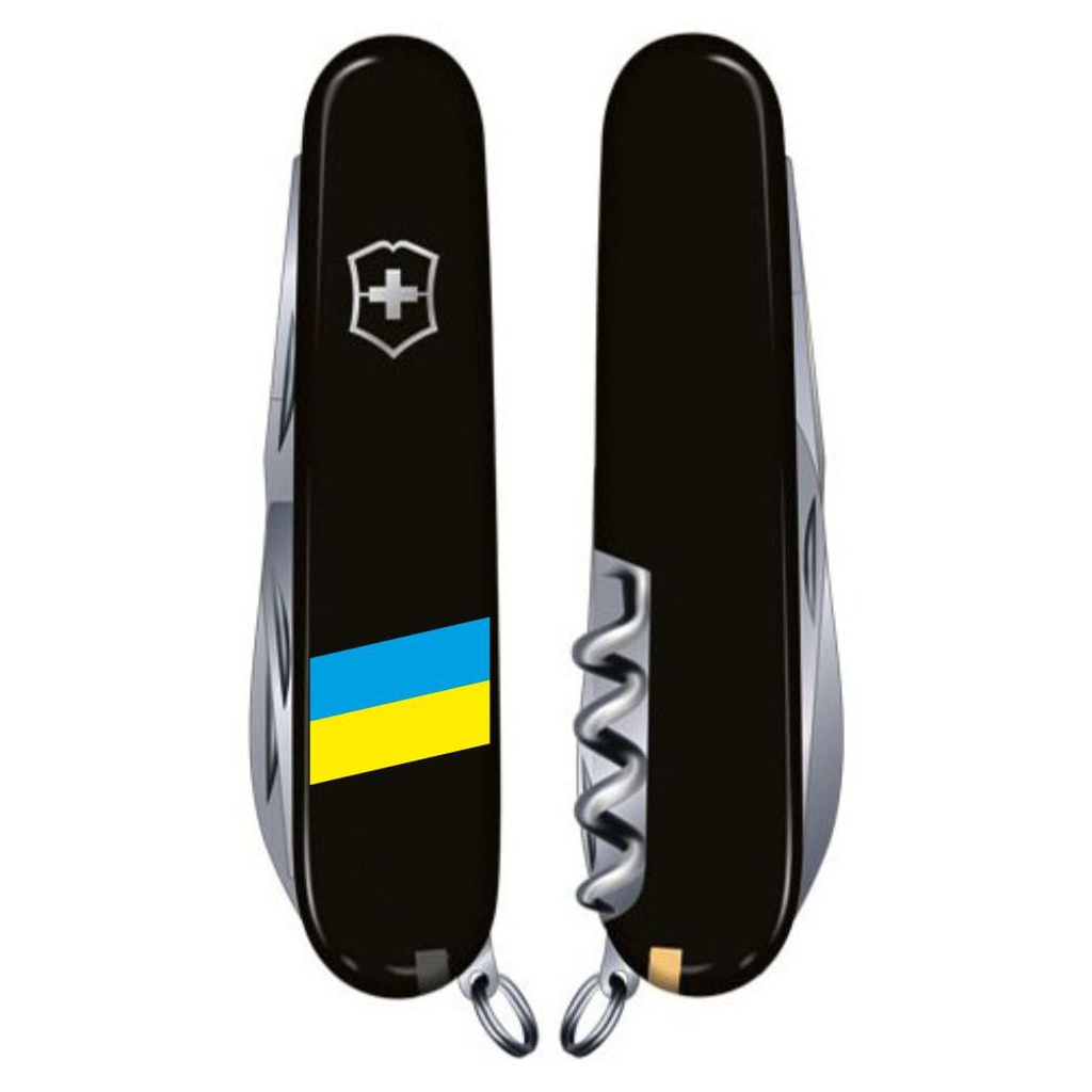Ніж Victorinox Spartan Ukraine Black "Прапор України" (1.3603.3_T1100u) - зображення 3