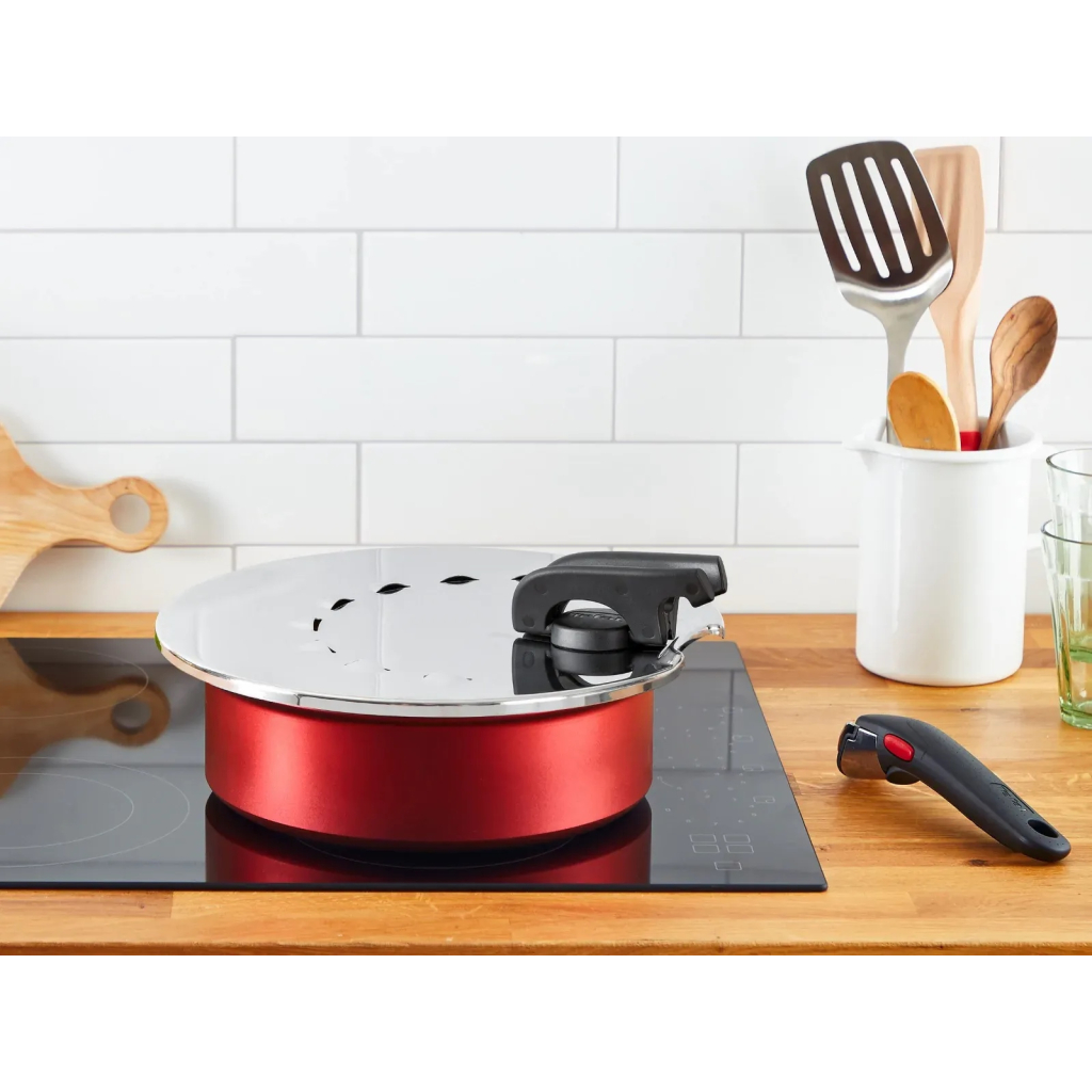 Кришка для посуду Tefal Ingenio, 20-28см, нержавіюча сталь, пластик (L9829853) - зображення 3