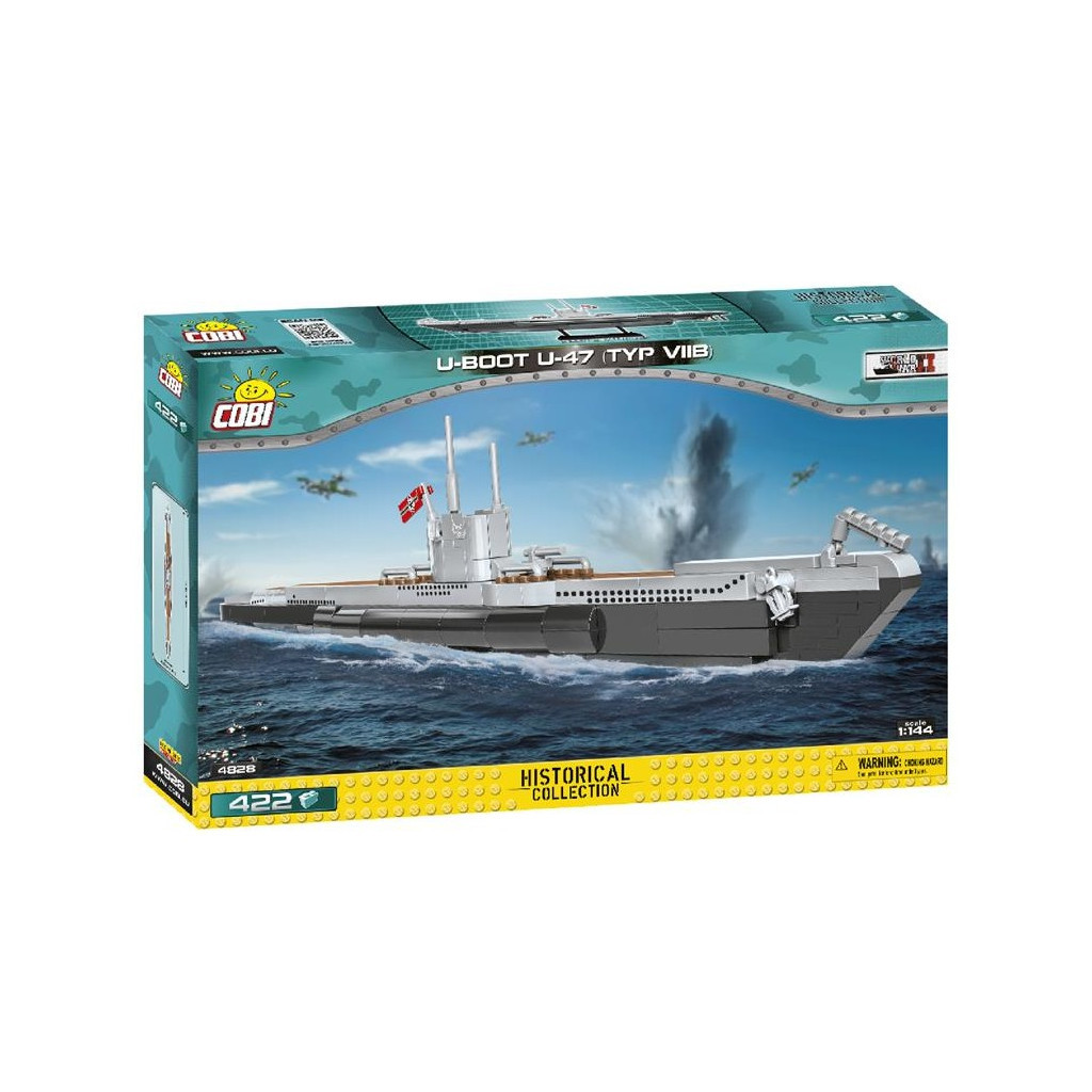 Конструктор Cobi Друга Світова Війна Підводний човен U-47, 422 деталей (COBI-4828) - зображення 1