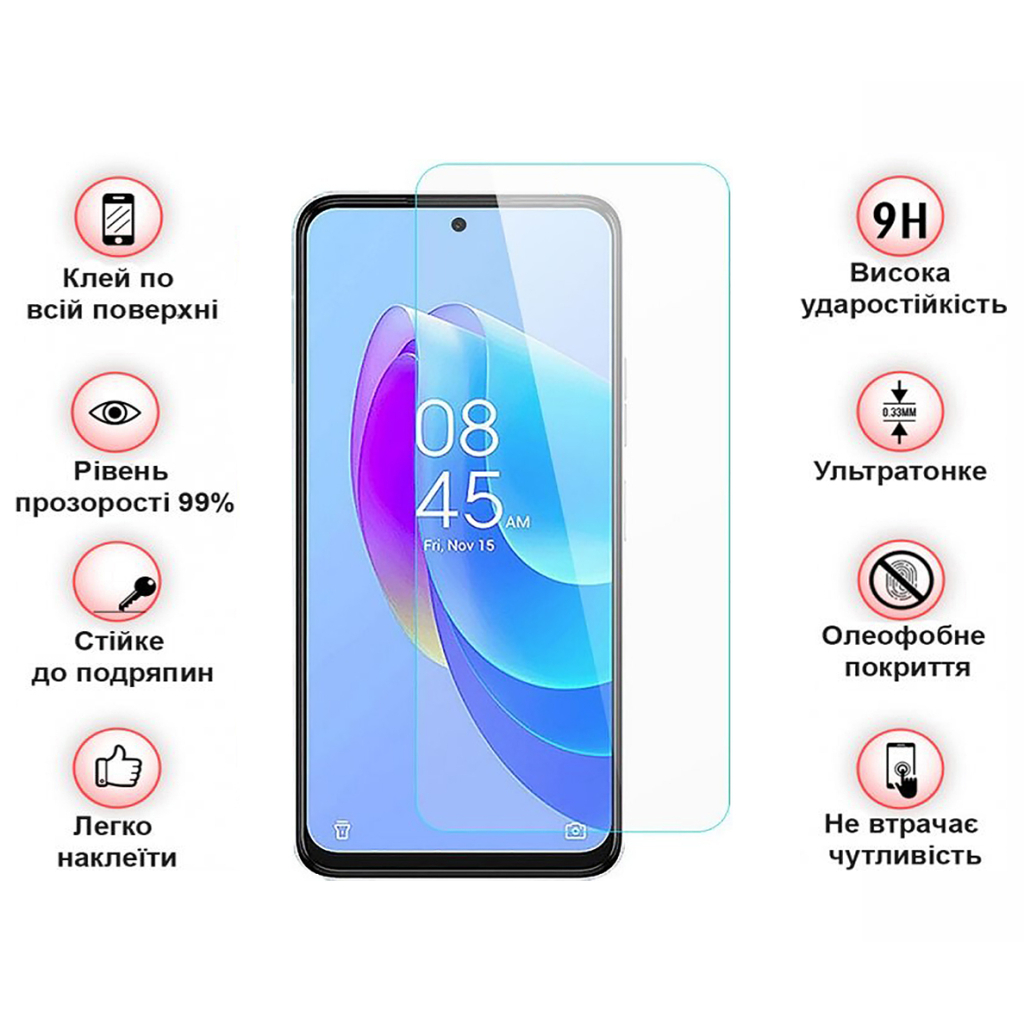 Скло захисне BeCover Tecno Spark 10 Pro (KI7) 3D Crystal Clear Glass (709269) - зображення 4
