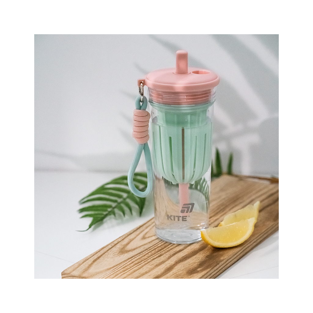 Пляшка для води Kite 650 мл, рожево-зелений (K25-1219-1) - зображення 10