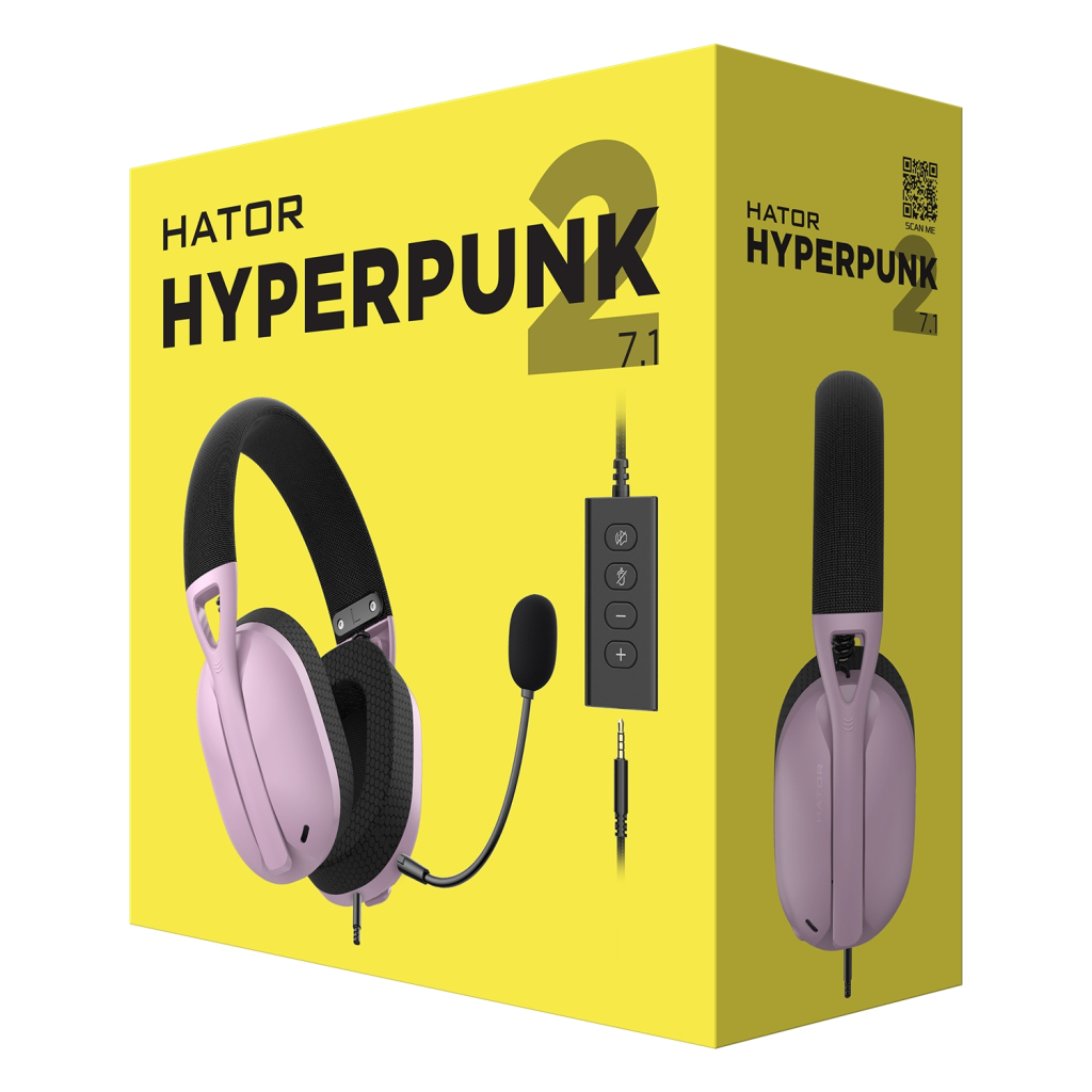 Навушники Hator Hyperpunk 2 USB 7.1 Black/Lilac (HTA-849) - зображення 6