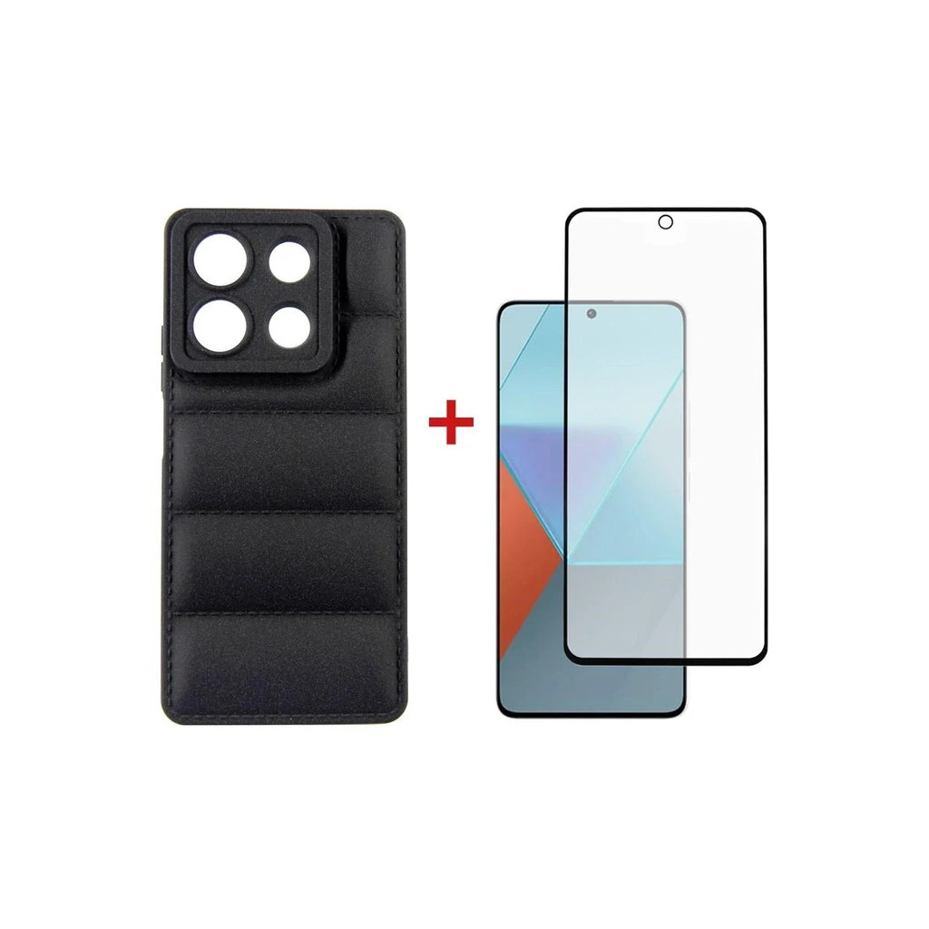 Чохол до мобільного телефона Dengos Kit for Xiaomi Redmi Note 13 5G case + glass (Black) (DG-KM-58) - зображення 1