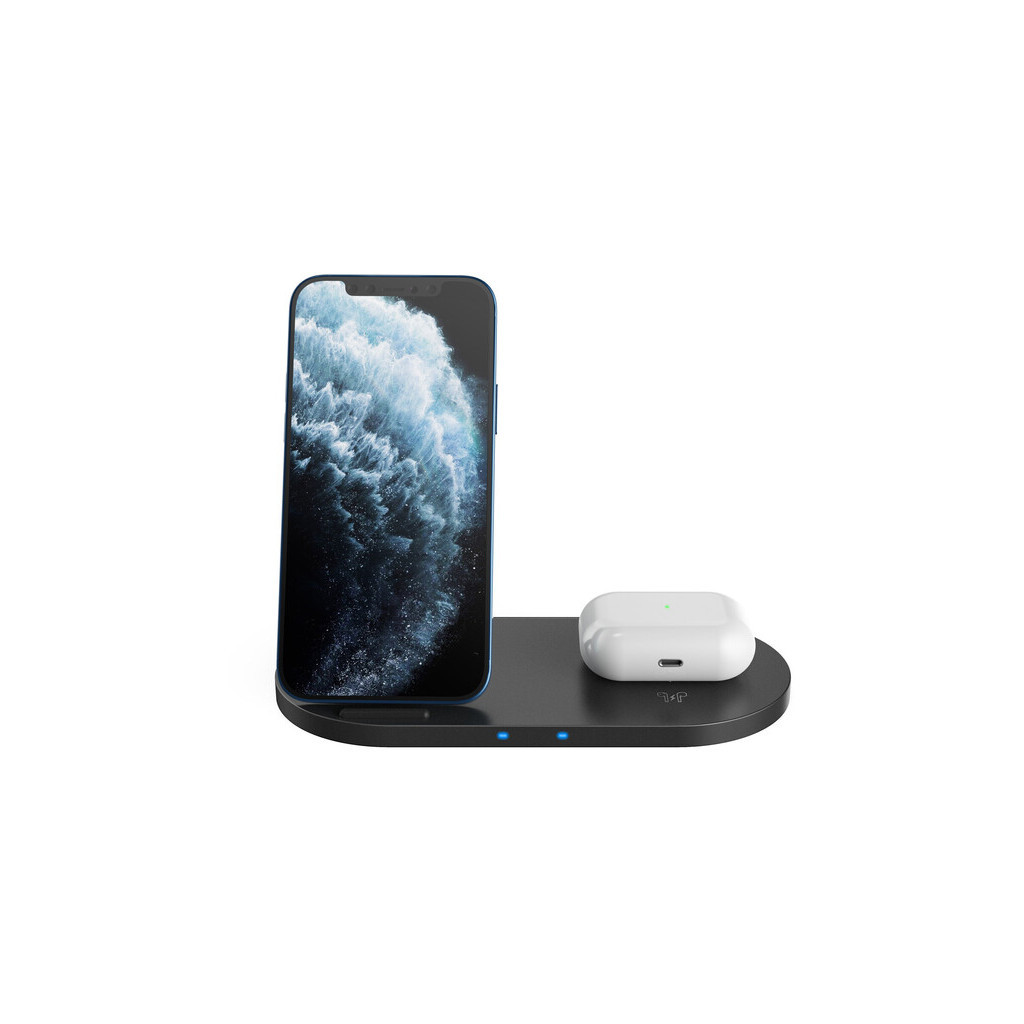 Зарядний пристрій Canyon 2in1 Wireless 10W/7.5W/5W Type-C 1.2 m (CNS-WCS202B) - изображение 2