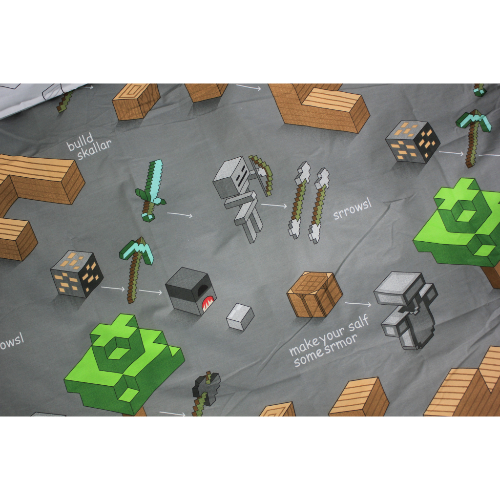 Постільна білизна MirSon Бязь Premium 17-0416 Minecraft Євро (2200002966177) - зображення 4