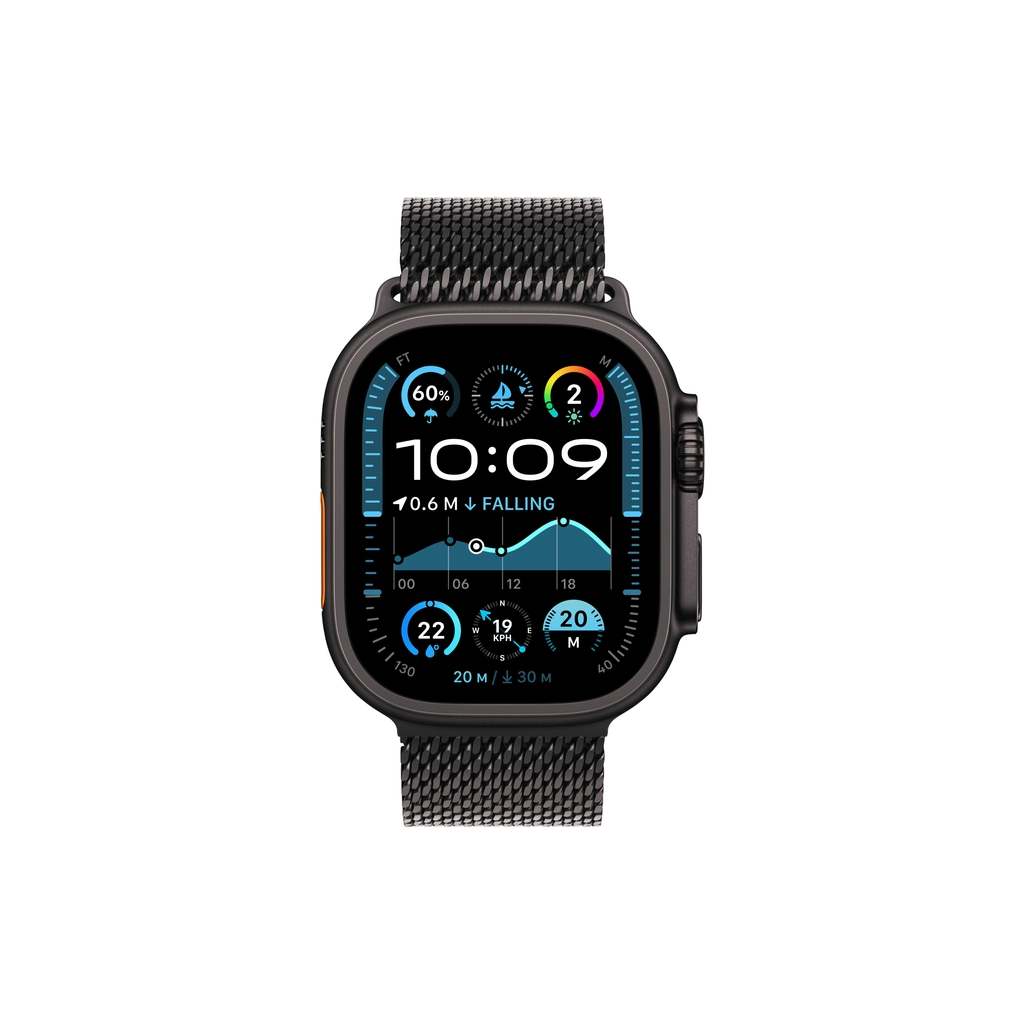 Смарт-годинник Apple Watch Ultra 2 2024 GPS + Cellular 49mm Black Titanium Case with Black Titanium Milanese Loop - S (MX4W3UL/A) - зображення 2