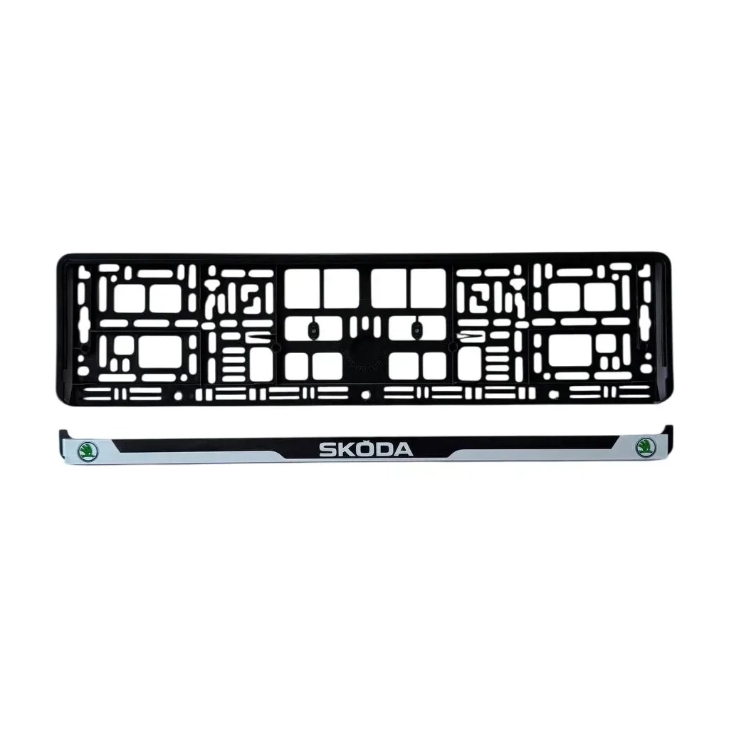Рамка номерного знака Poputchik Skoda (24-115-IS) - изображение 2