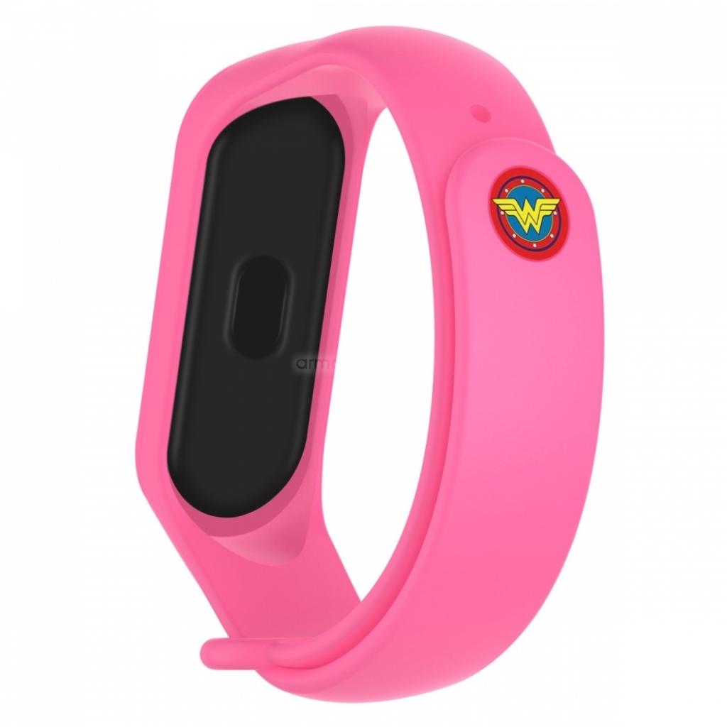Ремінець до фітнес браслета Armorstandart Superhero Edition for Xiaomi Mi Band 4/3 Wonder Woman Pink (ARM55067) - зображення 1
