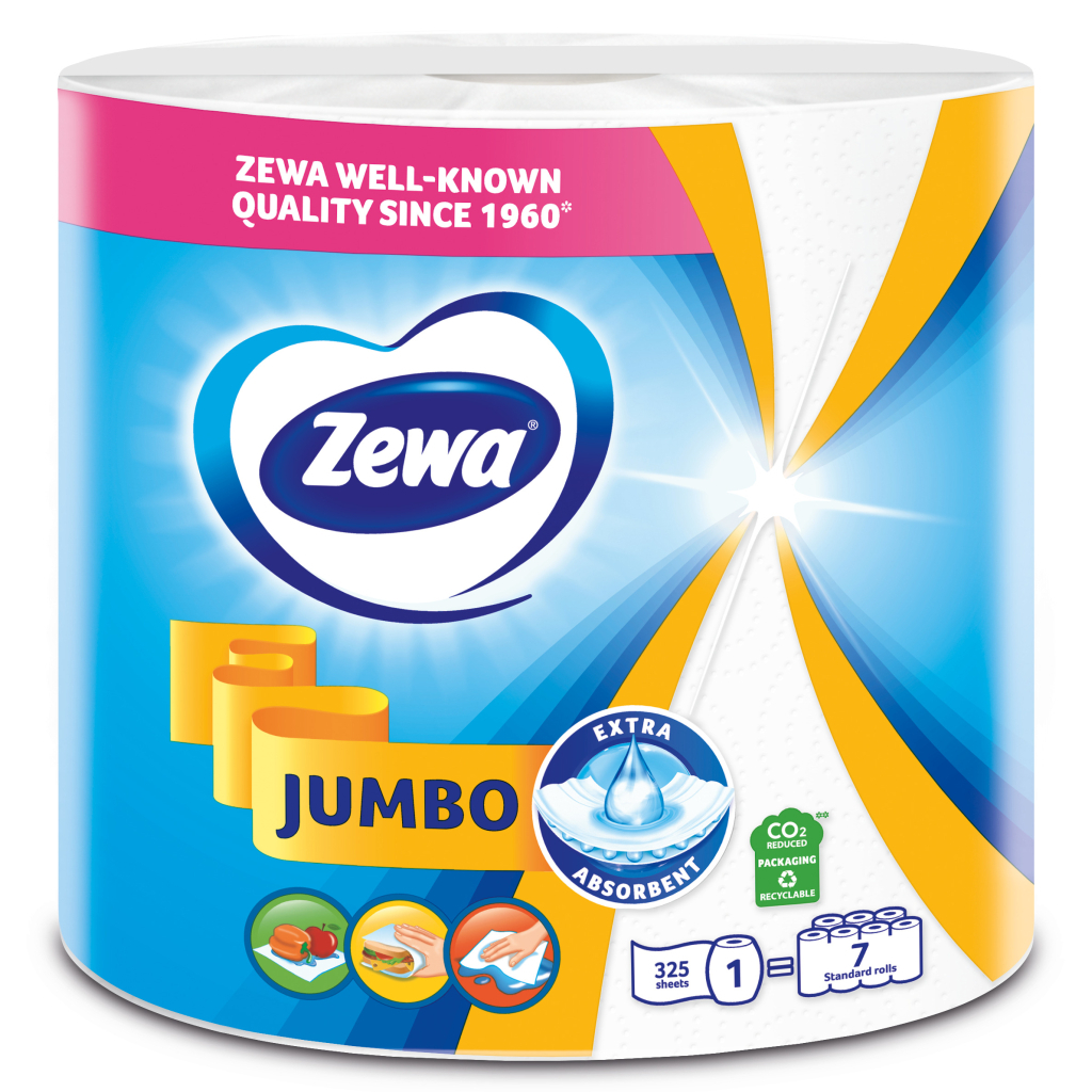 Паперові рушники Zewa Jumbo 1 рулон 325 відривів (7322541191706) - зображення 2