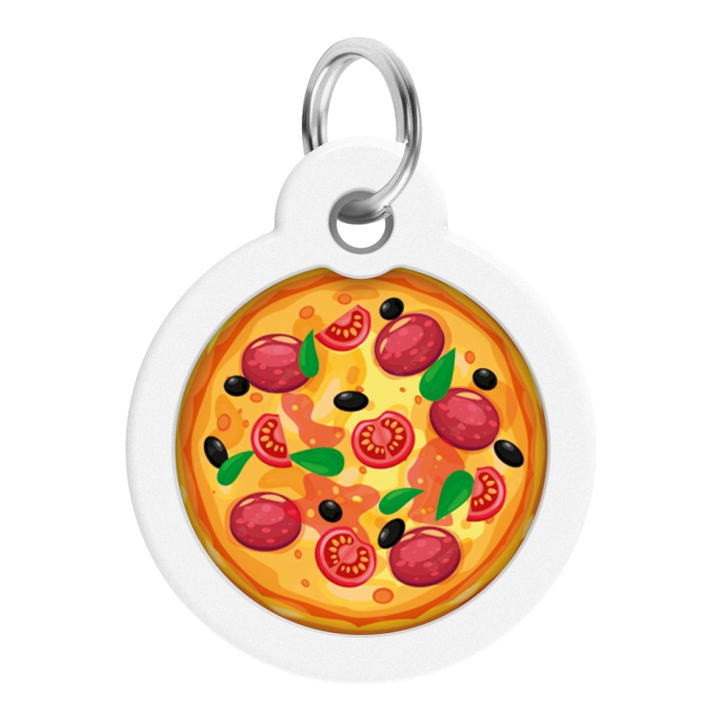 Адресник для тварин WAUDOG Smart ID з QR паспортом "Піца", коло 25 мм (225-4038) - изображение 2