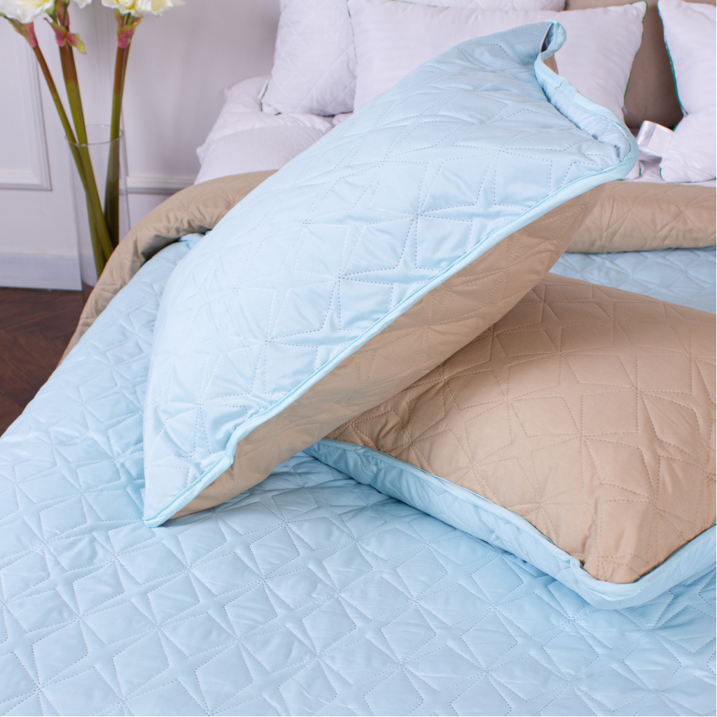 Покривало MirSon набір Serenity Line №7034 Azure 150х210 + наволочка 50х70 (2200005377239) - зображення 9