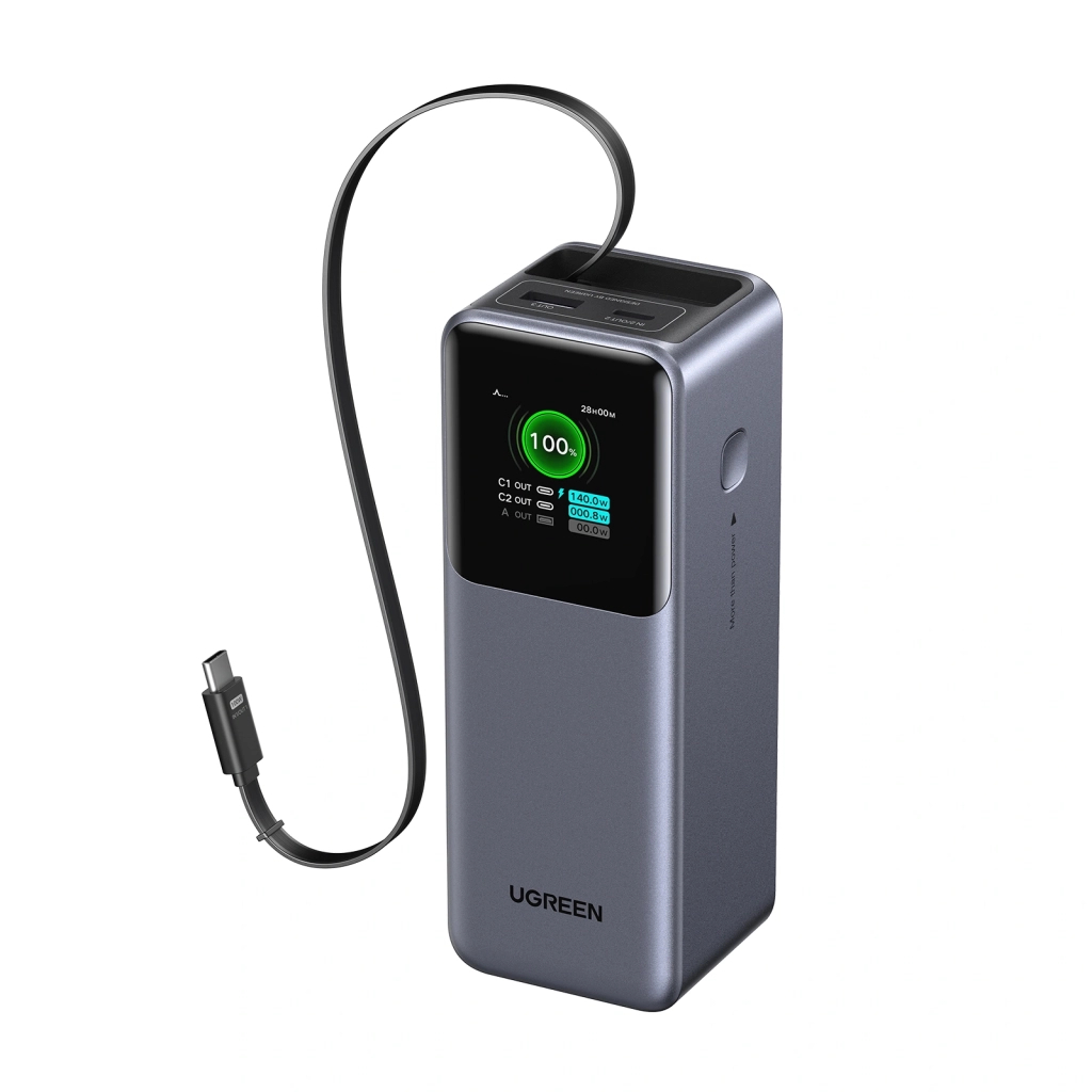 Батарея універсальна Ugreen 20000mAh 165W with Retractable Cable (PB726 55987B) - зображення 3