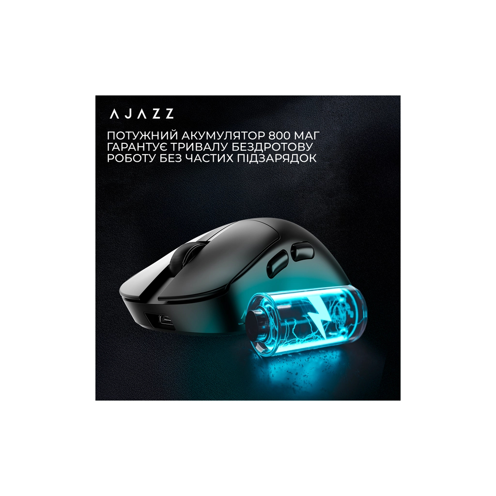 Мишка Ajazz AJ179 V2 MAX Wireless/Bluetooth/USB Black (AJ179-V2-MAX-B) - зображення 9