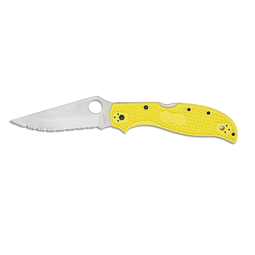 Ніж Spyderco Stretch 2 XL H-2 Serrated Yellow FRN (C258SYL) - зображення 1