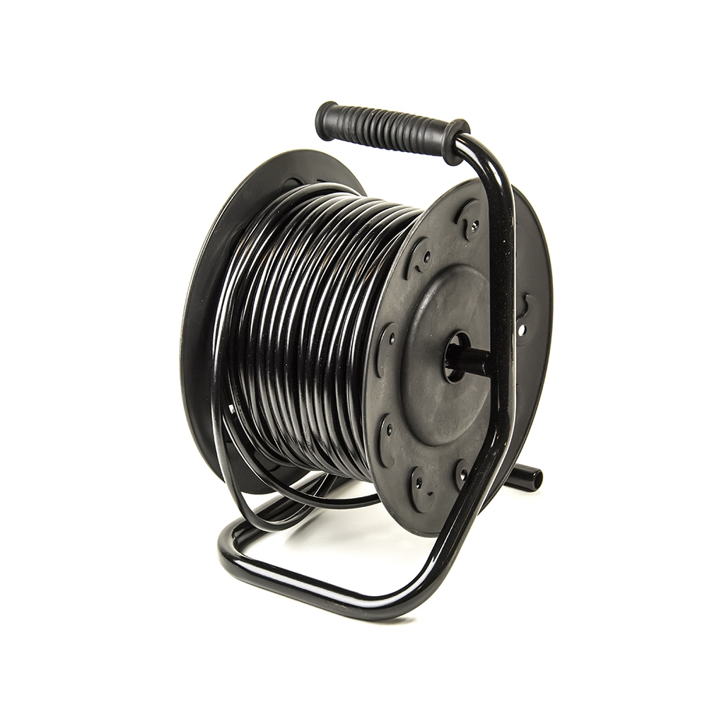 Мережевий подовжувач PowerPlant катушка 40 м, 2x1.0мм2, 8А, 4 розетки (JY-2000/40) (PPRA08M400S4) - зображення 2