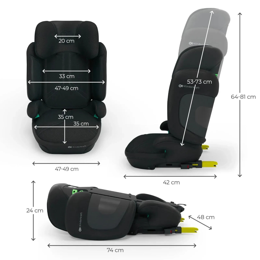 Автокрісло Kinderkraft Xpand 2 PRO i-Size Black (KCXPPR02BLK0000) (5902533926473) - зображення 3