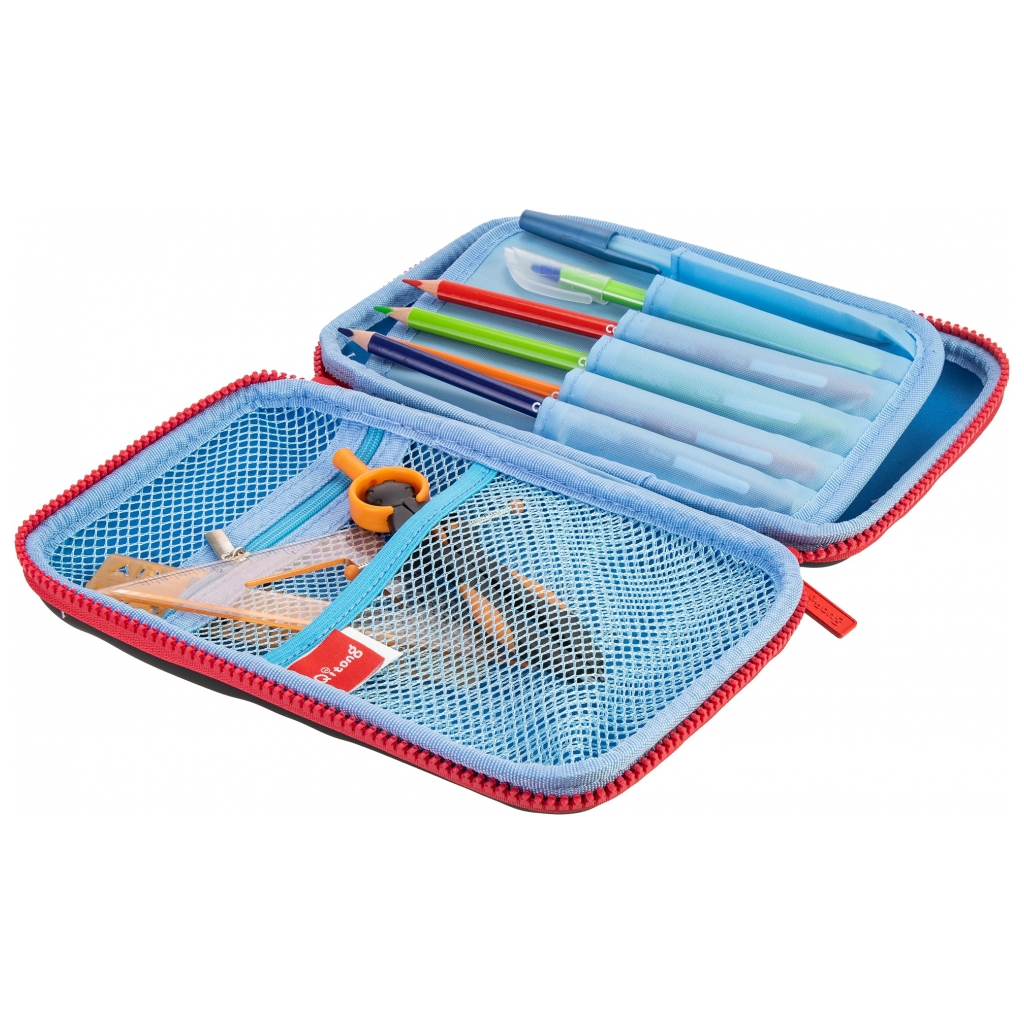 Пенал Cool For School 1 відділення з органайзером чорний (QT-5622-Black) - зображення 2