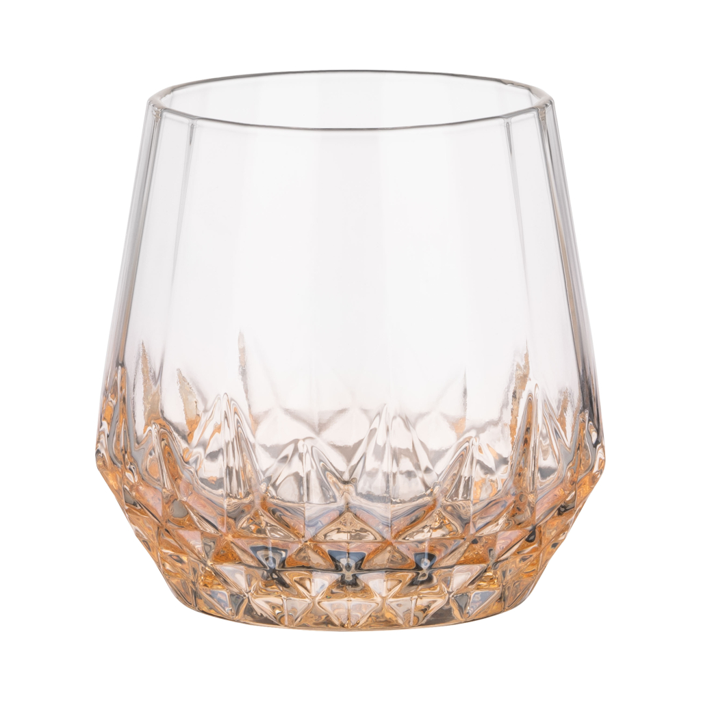 Набір склянок Ardesto Black Mars Favola 370мл, 2шт, скло, прозоро-золотистий (AR2637GL) - зображення 1