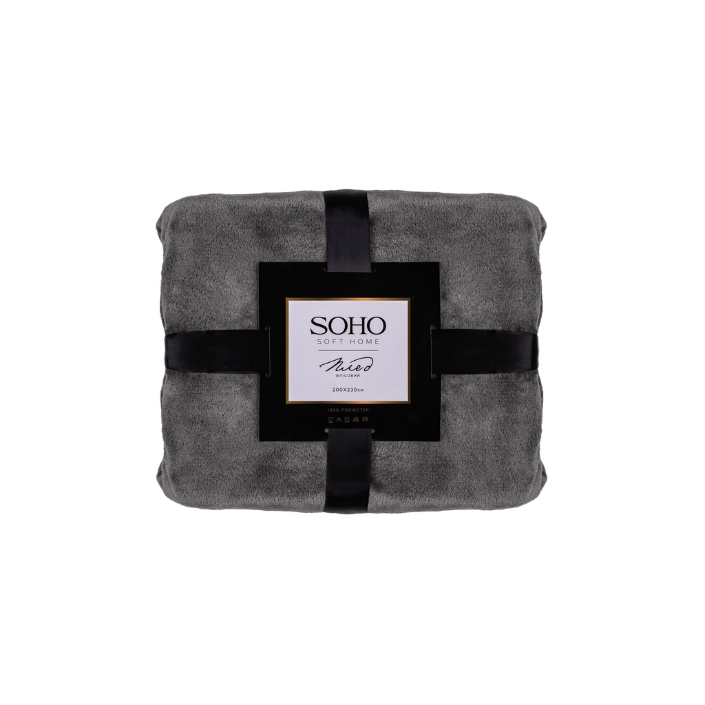 Плед Soho флісовий 200x230 см Pattern Сірий (1011К) - зображення 1