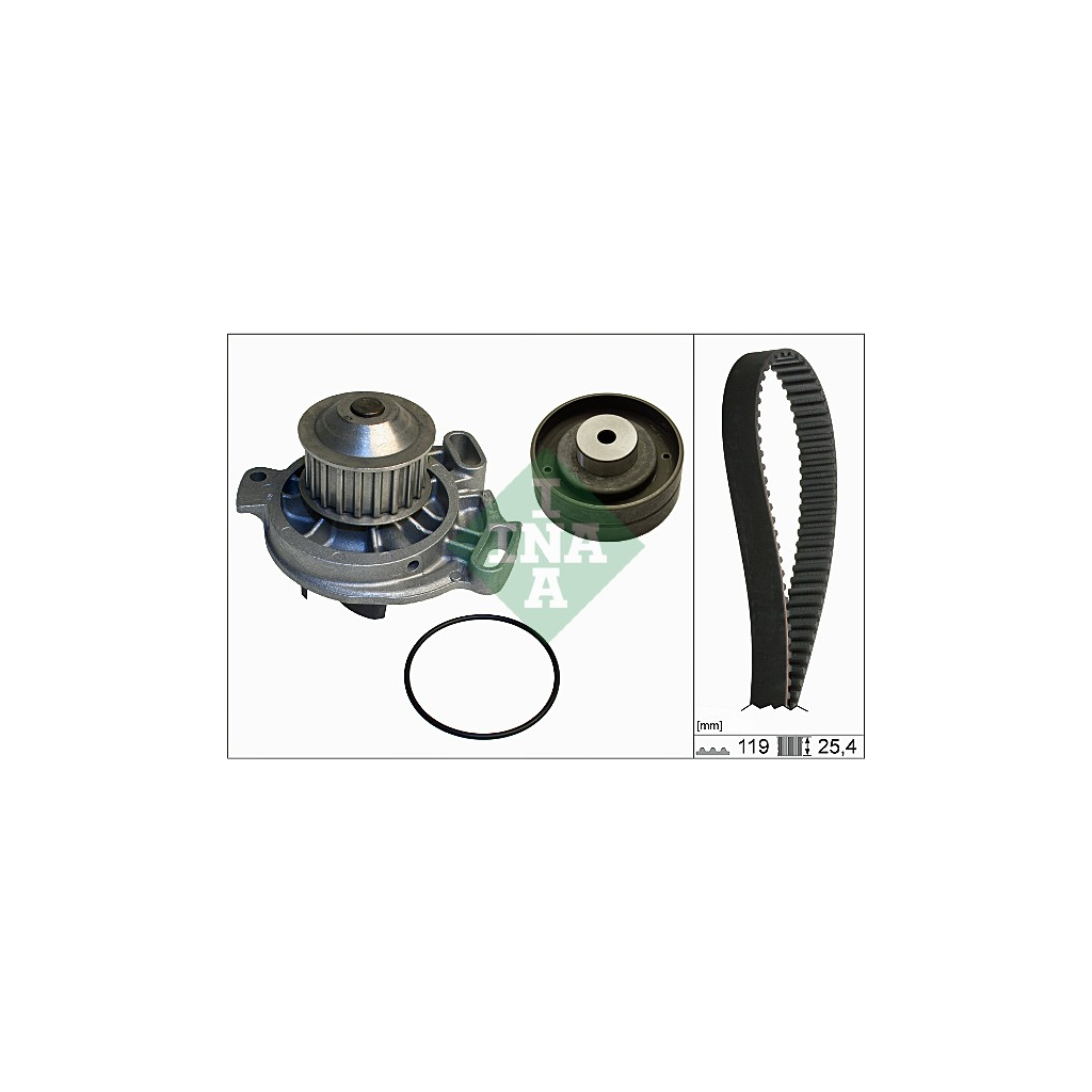 Комплект ременя ГРМ з помпой INA 530 0152 30 - зображення 1