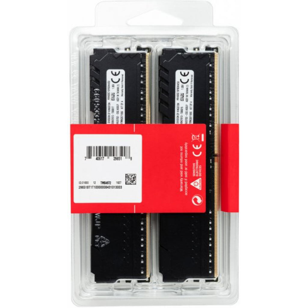 Модуль пам'яті для комп'ютера DDR4 16GB (4x4GB) 2666 MHZ HyperX Fury Kingston Fury (ex.HyperX) (HX426C16FB3K4/16) - зображення 5