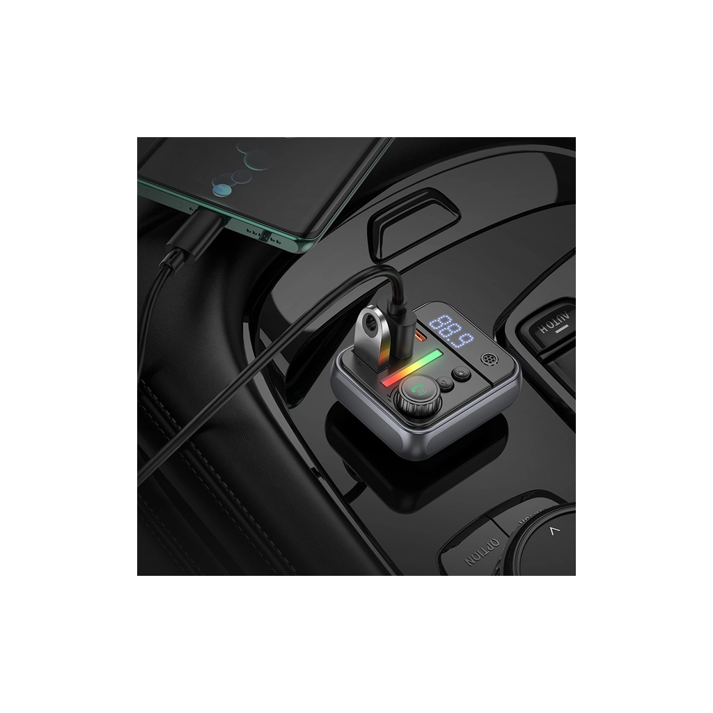 FM модулятор BOROFONE BC50, Black, Box - зображення 9