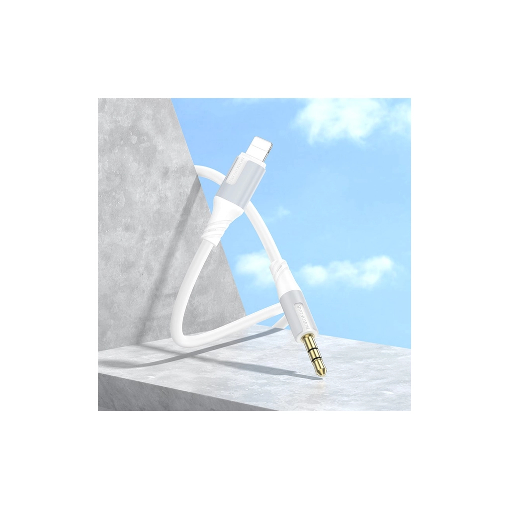 Кабель мультимедійний Lightning to 3.5mm M 1.0m white BOROFONE (6941991108570) - зображення 4