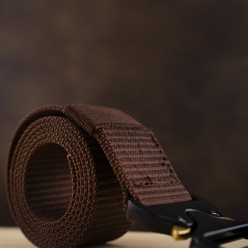 Ремінь Vintage Чоловічий текстильний Коричневий (20338) - зображення 7