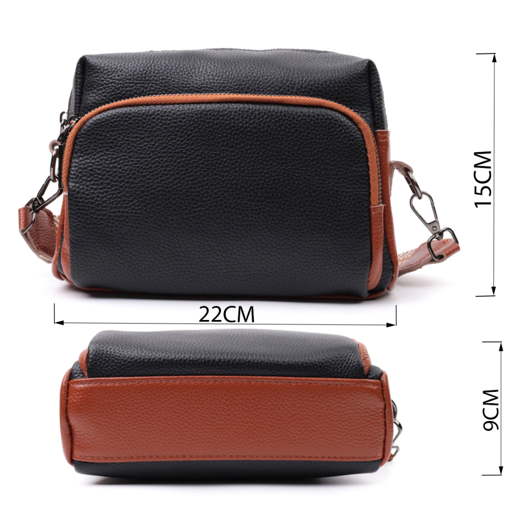 Сумка Vintage З натуральної шкіри Чорна (22588) - зображення 3